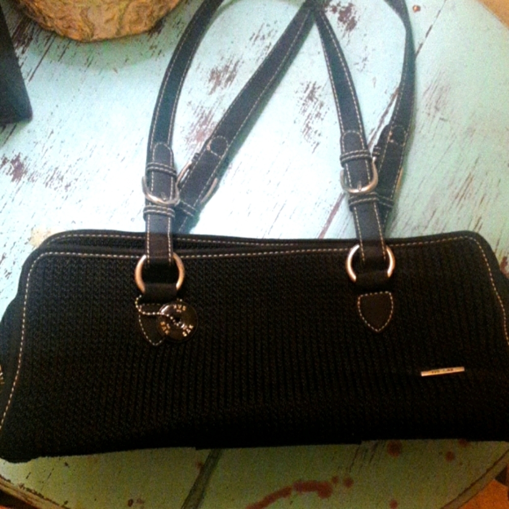 The Sak Black Woven Shoulder Bag